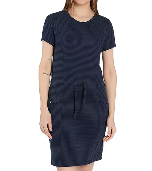 Vestido de verano POLARINO para mujer, minivestido, elegante vestido camisero, vestido de vacaciones, 24164953, azul oscuro