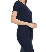 Robe d'été POLARINO pour femme, mini-robe, robe chemise élégante, robe de vacances, 24164953, bleu foncé