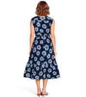 Abito lungo da donna BOYSEN'S con stampa floreale all-over, abito in jersey senza maniche 95560104 Blu scuro