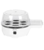 KRUPS elektrischer Eierkocher für 7 Eier Küchen-Helfer Küchenutensilien 350 Watt F2337010 Weiß/Schwarz