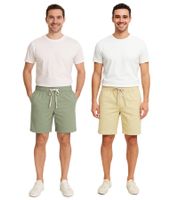 CASUAL FRIDAY Sigge - Bermuda Chino Casual da Uomo con Elastico in Vita, Shorts in Cotone, 20505130, Verde o Beige