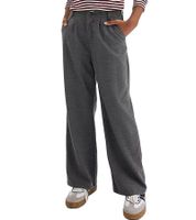 Kinder Hose für Mädchen mit weitem Bein Stoff-Hose Alltags-Hose 924164 Grau