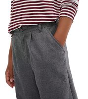 Kinder Hose für Mädchen mit weitem Bein Stoff-Hose Alltags-Hose 924164 Grau