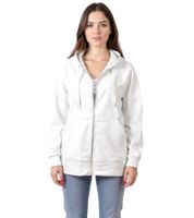 Sudadera con capucha ZEGY para mujer, sudadera de algodón con cremallera, 1083 blanca