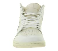 NIKE Air Jordan 1 Mid Women's Genuine Leather Sneakers Mid-Top Sneakers BQ6472-201 White/Light Brown/Beige
