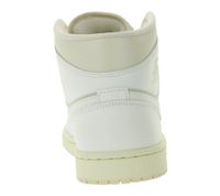 NIKE Air Jordan 1 Mid Women's Genuine Leather Sneakers Mid-Top Sneakers BQ6472-201 White/Light Brown/Beige