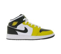 NIKE Air Jordan 1 Mid Kids' Sneakers Girls and Boys Genuine Leather Mid-Top Sneakers DQ8423-701 Yellow/White/Black