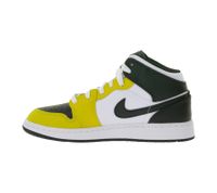 NIKE Air Jordan 1 Mid Kids' Sneakers Girls and Boys Genuine Leather Mid-Top Sneakers DQ8423-701 Yellow/White/Black