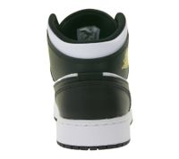 NIKE Air Jordan 1 Mid Kids' Sneakers Girls and Boys Genuine Leather Mid-Top Sneakers DQ8423-701 Yellow/White/Black