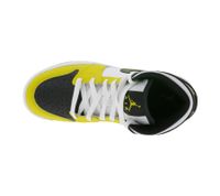 NIKE Air Jordan 1 Mid Kids' Sneakers Girls and Boys Genuine Leather Mid-Top Sneakers DQ8423-701 Yellow/White/Black