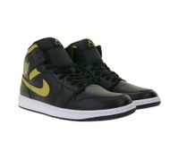 NIKE Air Jordan 1 Low Zapatillas bajas de piel auténtica para hombre DQ8426-071 Negro/Dorado
