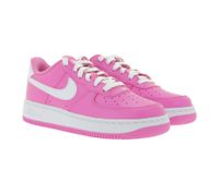 NIKE Air Force 1 Kids' Sneakers for Girls, Genuine Leather, Teenage Low-Top Sneakers, FV5948 600 Pink/White