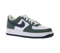 NIKE Air Force 1 Kids' Sneakers for Girls and Boys, Genuine Leather Mid-Top Sneakers, HF5178-300, White/Green/Blue