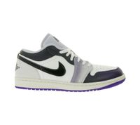 NIKE Air Jordan 1 Low Women's Genuine Leather Sneakers Basketball Sneakers HF5759-101 Black/White/Purple/Gray