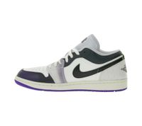 NIKE Air Jordan 1 Low Women's Genuine Leather Sneakers Basketball Sneakers HF5759-101 Black/White/Purple/Gray