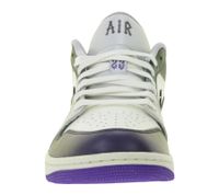 NIKE Air Jordan 1 Low Women's Genuine Leather Sneakers Basketball Sneakers HF5759-101 Black/White/Purple/Gray