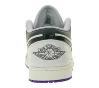 NIKE Air Jordan 1 Low Women's Genuine Leather Sneakers Basketball Sneakers HF5759-101 Black/White/Purple/Gray
