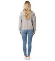 Suéter de punto de cuello redondo para mujer ZEGY, jersey de algodón, jersey informal, gris 1076