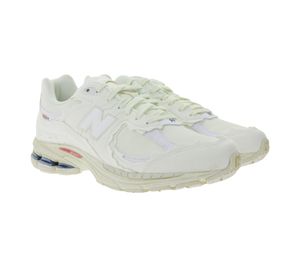 New Balance 2000R Sneaker Echtleder-Schuhe Damen und Herren Retro-Schuhe mit ABZORB Dämpfung M2002RDC Ecru-Weiß