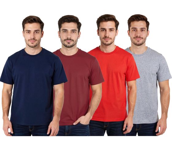 T-shirt homme en coton de la Ligue européenne de football - T-shirt d'été basique - Rouge, gris ou bleu