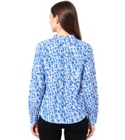 ZWILLINGSHERZ Damen Sommer-Bluse "Colorful Leopard" mit Leopard-Muster 33224-89 Blau/Pink
