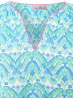 ZWILLINGSHERZ Joyful Damen Sommer-Bluse Tunika-Shirt mit Ornamenten 33236-72 Blau/Pink/Weiß/Grün