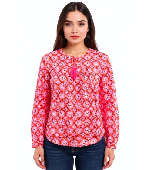 Chemisier d'été femme ZWILLINGSHERZ au motif original 33125-4 Orange/Rose