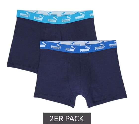 2er Pack PUMA Everyday Basic Boxer Herren Boxer-Shorts Baumwoll-Unterhose 701232894 009 Blau
