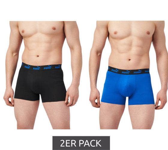 2er Pack PUMA Everyday Basic Boxer Herren Boxer-Shorts Baumwoll-Unterhose 701232894 007 Blau/Schwarz