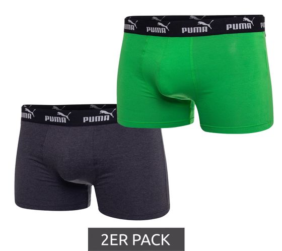 Confezione da 2 boxer PUMA Everyday Basic da uomo, boxer in cotone, 701232894 004 grigio/verde