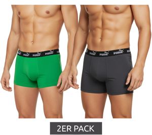 2er Pack PUMA Everyday Basic Boxer Herren Boxer-Shorts Baumwoll-Unterhose 701232894 004 Grau/Grün 2er Pack PUMA Everyday Basic Boxer Herren Boxer-Shorts Baumwoll-Unterhose 701232894 004 Grau/Grün