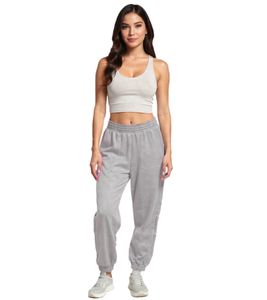 Pantalones deportivos ZEGY para mujer, cómodos pantalones deportivos con bolsillos laterales, pantalones de algodón 1068 gris claro