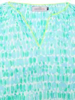 ZWILLINGSHERZ Damen Baumwoll-Bluse Sommer-Bluse Tunika-Shirt 33230-85 Grün/Weiß/Blau ZWILLINGSHERZ Damen Baumwoll-Bluse Sommer-Bluse Tunika-Shirt 33230-85 Grün/Weiß/Blau