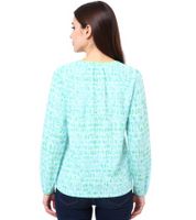 ZWILLINGSHERZ Damen Baumwoll-Bluse Sommer-Bluse Tunika-Shirt 33230-85 Grün/Weiß/Blau ZWILLINGSHERZ Damen Baumwoll-Bluse Sommer-Bluse Tunika-Shirt 33230-85 Grün/Weiß/Blau