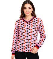 Chemise d'été à pois pour femme ZWILLINGSHERZ 31629-15 Rouge/Rose/Blanc