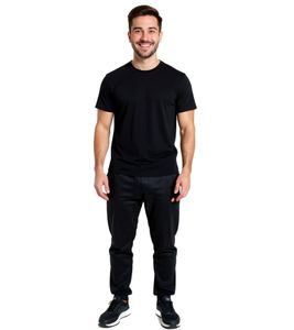 Pantaloni da tuta da uomo STANNO con toppa con logo 432200-800 Nero