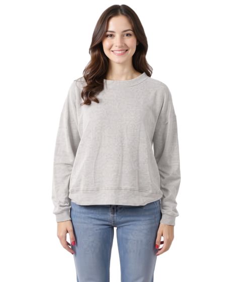 Suéter de punto de cuello redondo para mujer ZEGY, jersey de algodón, jersey informal, gris 1076