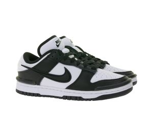 NIKE Dunk Low Twist Panda Damen Sneaker im Vintage-Used-Look Skater-Schuhe DZ2794 001 Schwarz/Weiß
