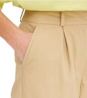 Pantalones cargo para mujer, prácticos pantalones de verano de algodón, pernera ancha y cintura alta, 972109 Beige