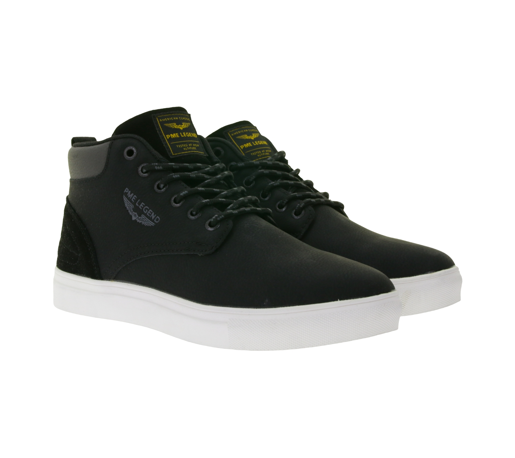 Sneaker da uomo PME LEGEND Strike Mid-Top con soletta interna rimovibile in EVA, modello casual, PBO216038-999, Nero