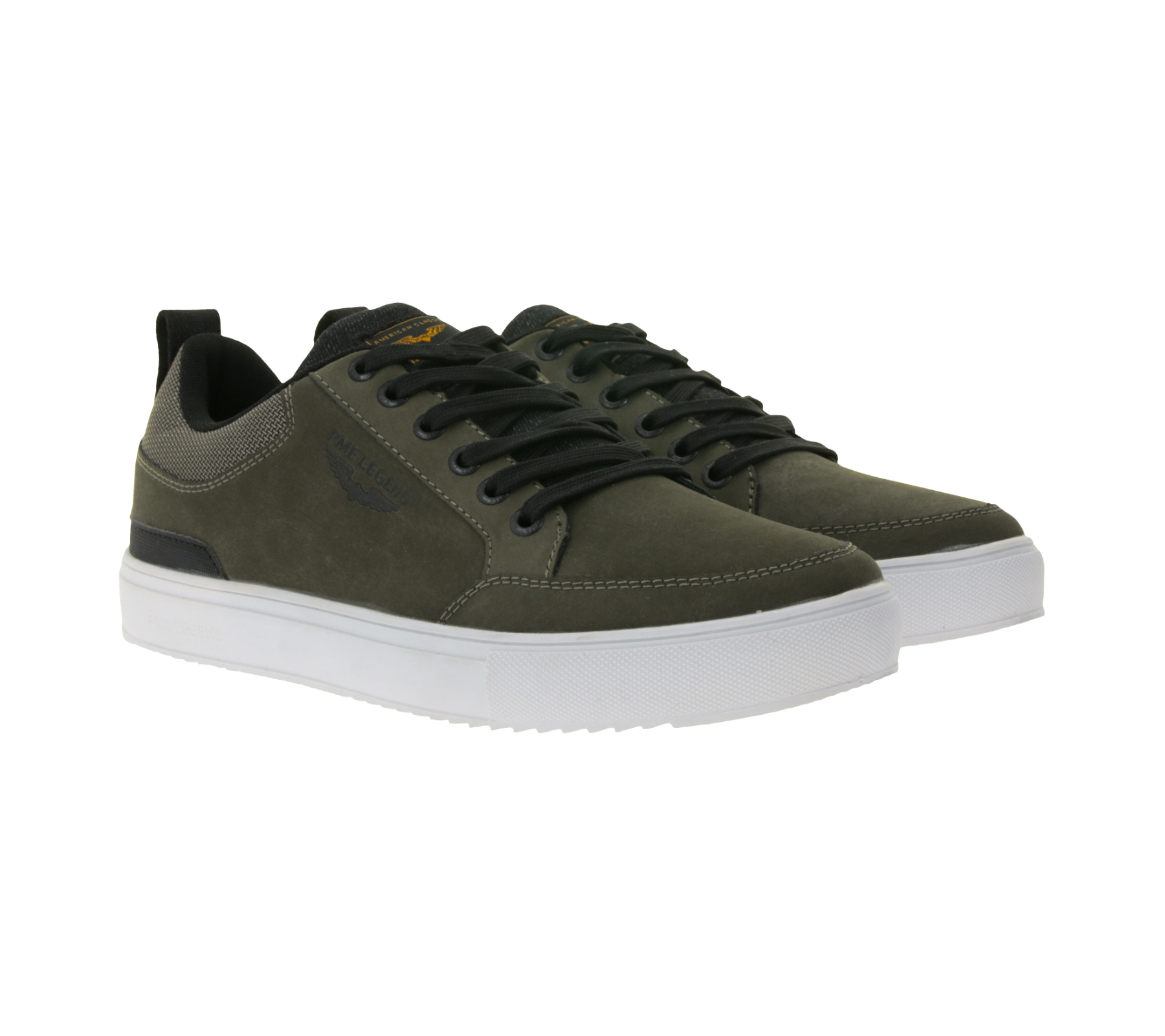 Sneakers basse da uomo PME LEGEND Apron con soletta interna in EVA rimovibile, sneakers casual, PBO206017-6149, verde militare