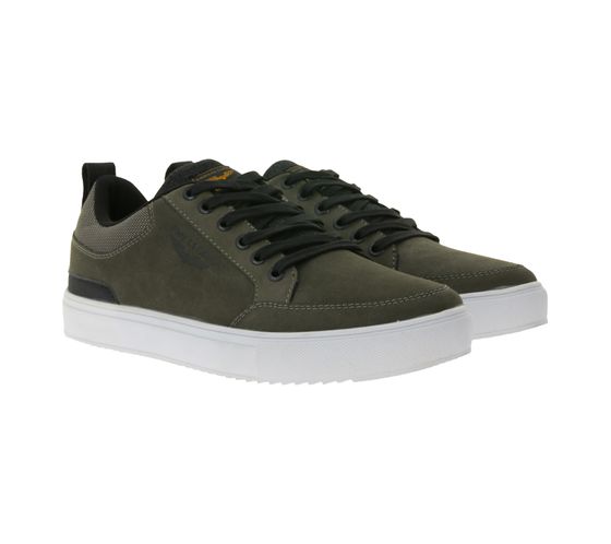 PME LEGEND Apron Herren Low-Top Sneaker mit herausnehmbarer EVA-Innensohle Freizeit-Sneaker Schnür-Schuhe PBO206017-6149 Army-Grün