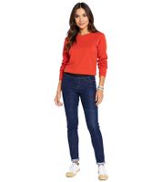 2er Sparpack Damen Skinny-Jeggings modische Denim-Hose mit Gummizug Komfort-Stretch 965587 Blau/Schwarz