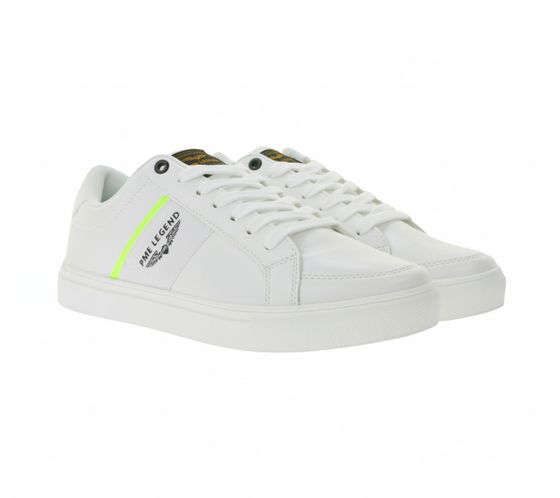 PME LEGEND Eclipse Herren Low-Top Sneaker mit seitliche Textil-Overlays Alltags-Sneaker Schnür-Schuhe PBO2203270-905 Weiß