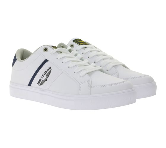 PME LEGEND Eclipse Low-Top Sneaker mit seitlichen Textil-Overlays Alltags-Sneaker Schnür-Schuhe PBO2402280-526 Weiß/Navy