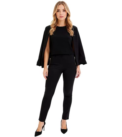 Damen Business-Hose schlichte Alltags-Hose Slim-Fit 974616 Schwarz