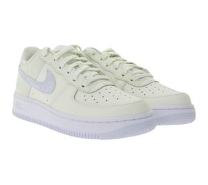 NIKE Air Force 1 GS Kinder Sneaker für Mädchen Echtleder Turnschuhe Teenager Low-Top Sneaker CT3839 110 Creme-Weiß NIKE Air Force 1 GS Kinder Sneaker für Mädchen Echtleder Turnschuhe Teenager Low-Top Sneaker CT3839 110 Creme-Weiß
