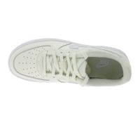 NIKE Air Force 1 GS Kinder Sneaker für Mädchen Echtleder Turnschuhe Teenager Low-Top Sneaker CT3839 110 Creme-Weiß