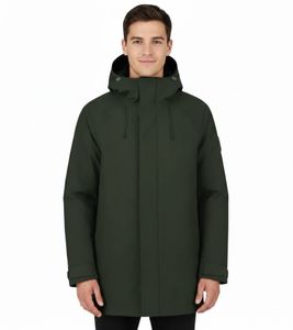 Veste isolante longue Blue LOOP Originals Virga Iso pour homme, veste d'hiver durable avec traitement déperlant industriel OrganoTex M-VJL006-22-B330, vert foncé