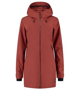 Blue LOOP Originals Virga Shell Parka Damen Mantel nachhaltige Regen-Jacke mit DWR-Imprägnierung W-VP006-22-B432 Dunkel-Rot